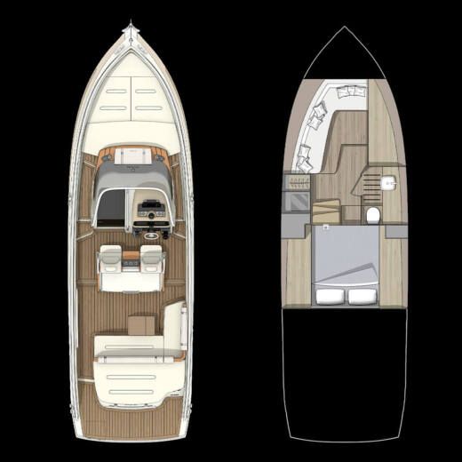 Motorboat INVICTUS GT 320 Boat layout