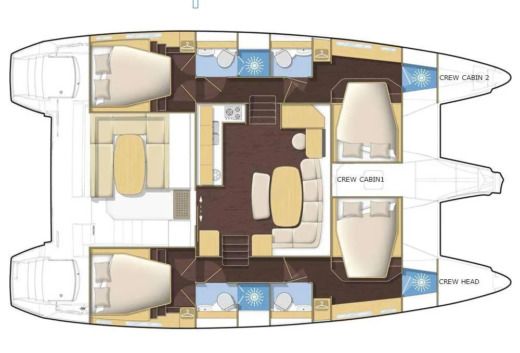 Catamaran Lagoon 421 Boat layout