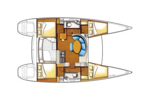 Catamaran Lagoon 380 Plattegrond van de boot