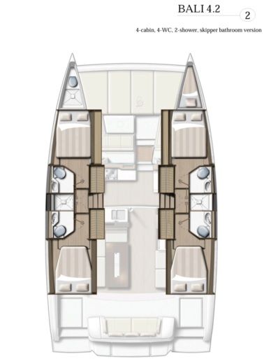 Catamaran Bali - Catana Bali 4.2 boat plan