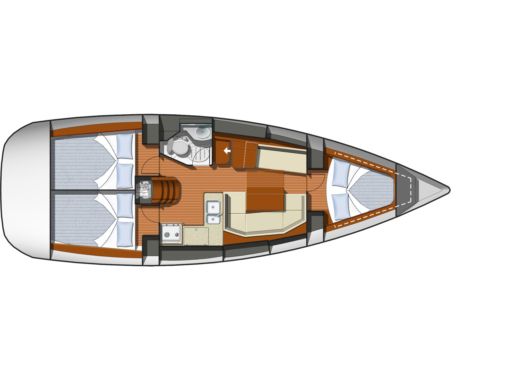 Sailboat  Sun Odyssey 36i Plan du bateau