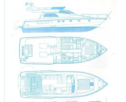 Motorboat Ferretti 44s boat plan