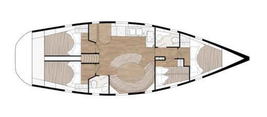 Sailboat Ocean Star 44.1 Boat design plan