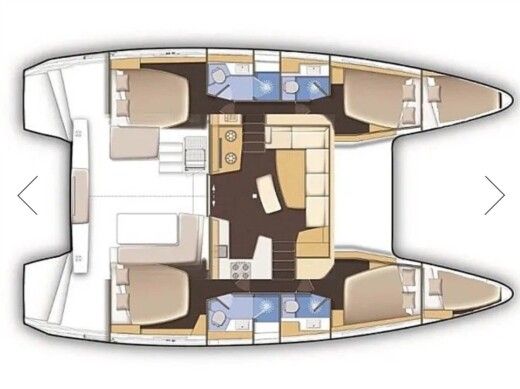 Catamaran Lagoon 42 Boat layout