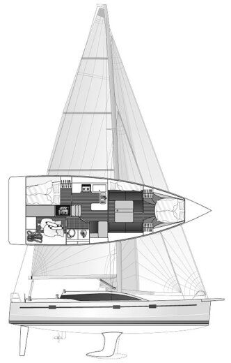 Sailboat Fora Marine Rm 12.60 Plan du bateau