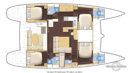 Catamaran Lagoon 500 Planimetria della barca
