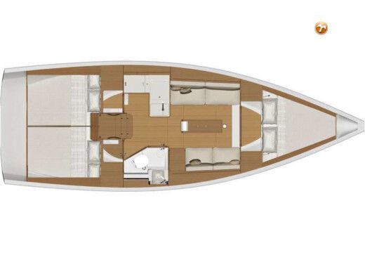 Sailboat Dufour Dufour 360 Grand Large Plan du bateau