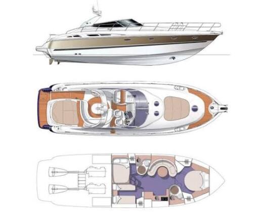 Motor Yacht Cranchi Mediterranee 50 Plan du bateau