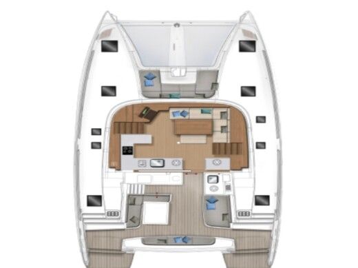 Catamaran  Lagoon 46 Fly Plano del barco