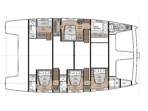 Catamaran  Sunreef 60 Boat design plan