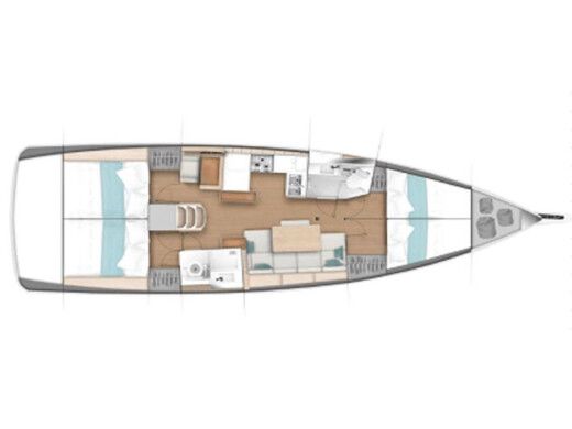 Sailboat Jeanneau Sun Odyssey 440 Plan du bateau
