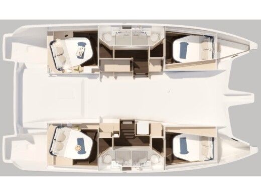 Catamaran  Fountaine Pajot 44  A/C & GEN & WM Plan du bateau