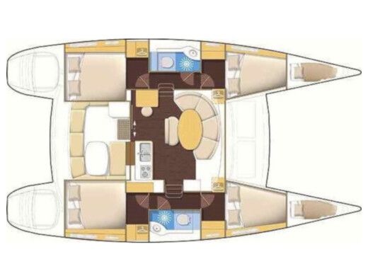 Catamaran LAGOON 380 S2 Boat design plan