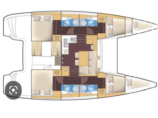 Catamaran  Lagoon 39 Boat design plan