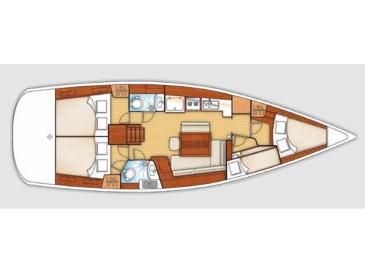 Sailboat Beneteau Oceanis 43 Plano del barco