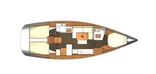 Sailboat DUFOUR 405 Plan du bateau