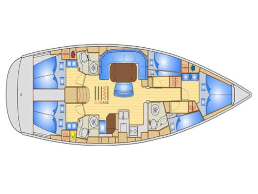 Sailboat Bavaria 50 Cruiser Plan du bateau