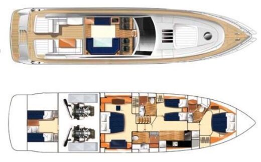 Motor Yacht Princess V70 boat plan