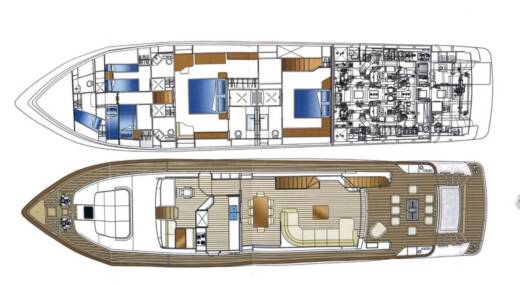 Motor Yacht Maiora 90 Plano del barco