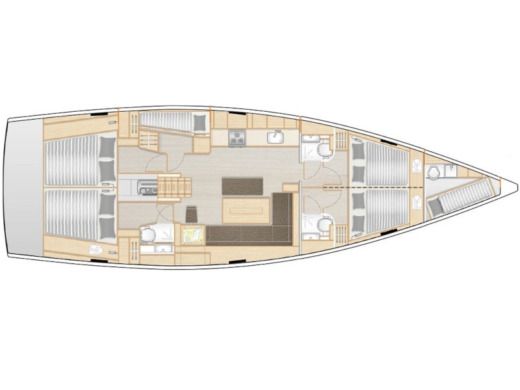 Sailboat Hanse Hanse 508 Plan du bateau