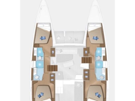 Catamaran LAGOON 42 Plan du bateau