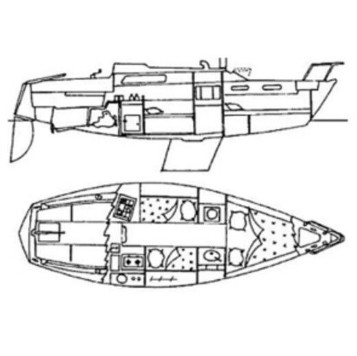 Sailboat Dufour Dufour 1800 Plan du bateau