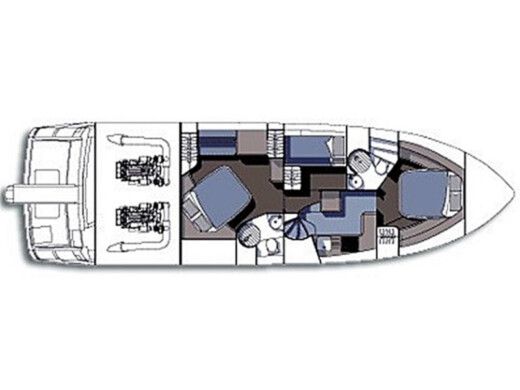 Motorboat Sunseeker Manhattan 50 Planimetria della barca