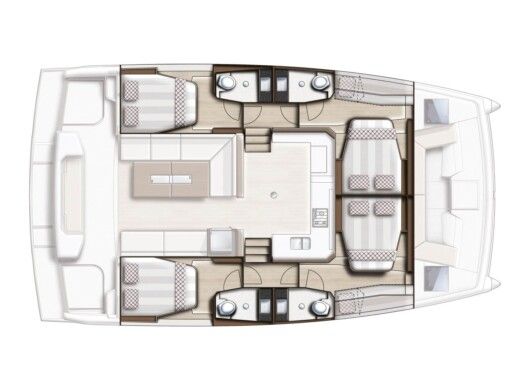 Catamaran  Bali Catspace Boot Grundriss