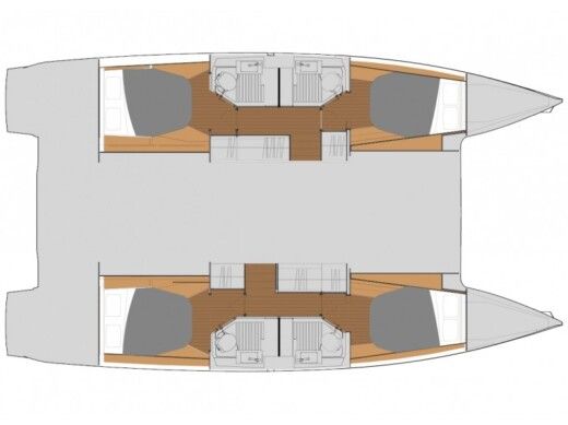 Catamaran Fountaine Pajot Astréa 42 Plan du bateau
