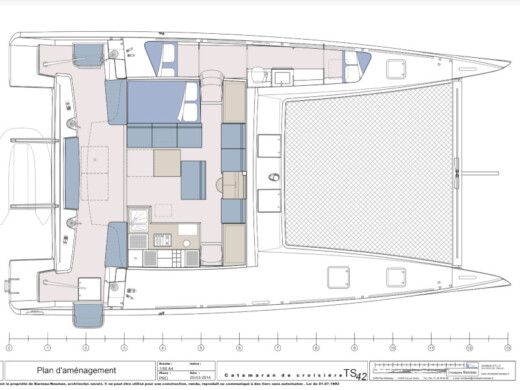 Catamaran Marsaudon TS 42 Plan du bateau
