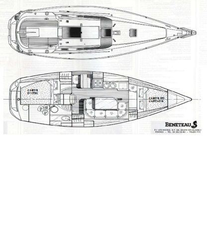 Sailboat Beneteau Oceanis320 Plan du bateau