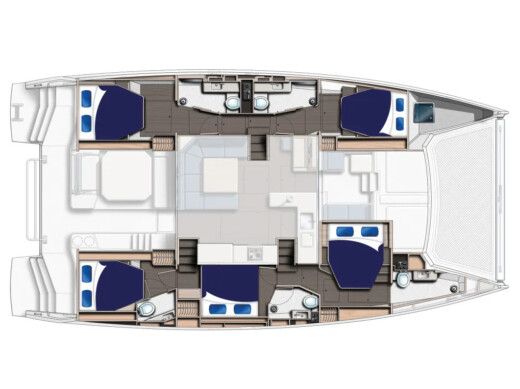 Catamaran  Moorings 5000-6 Plano del barco
