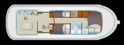 Houseboat Pénichette Classique 1107 W Plano del barco
