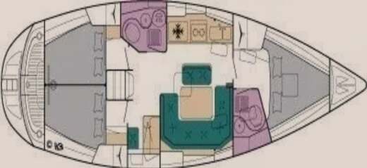 Sailboat Bavaria 40 Cruiser Plan du bateau