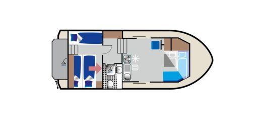 Houseboat Kormoran 940 (ZEU) Plan du bateau