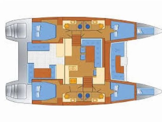 Catamaran Lagoon Lagoon 450 S Plattegrond van de boot