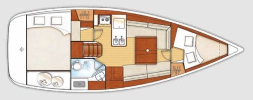 Sailboat Beneteau Oceanis 31 Plattegrond van de boot