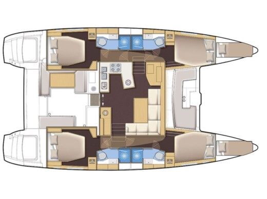 Catamaran Lagoon Lagoon 450 F boat plan