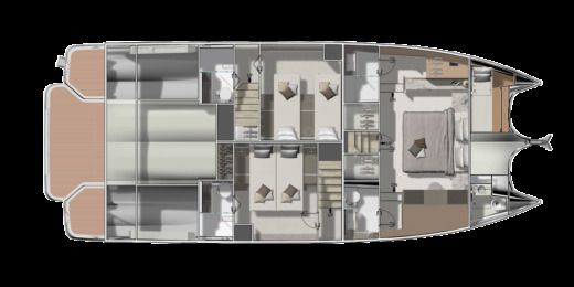Catamaran Jeanneau m48 Plan du bateau