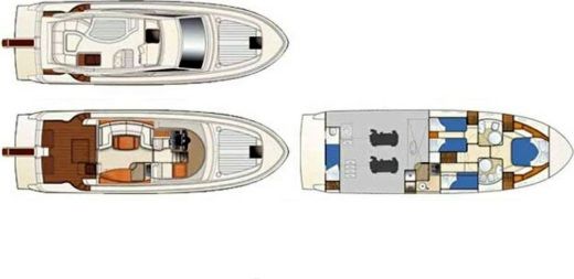 Motor Yacht Ferretti 48 Plan du bateau
