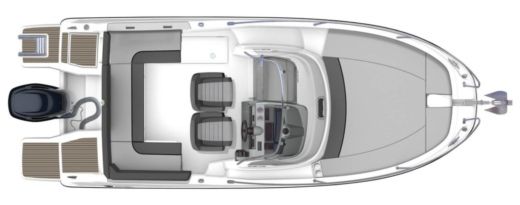 Motorboat Jeanneau Cap Camarat 6.5 / sports tractés Plano del barco