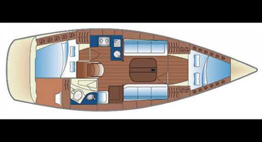 Sailboat Bavaria Bavaria 35 Match Plano del barco
