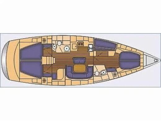 Sailboat  Bavaria 46 Boot Grundriss
