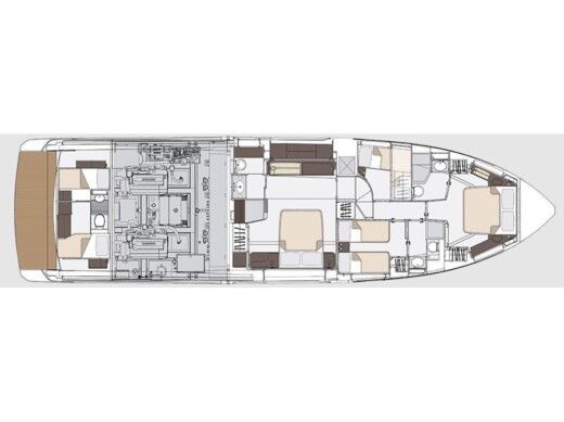 Motor Yacht  Azimut 68 Boot Grundriss
