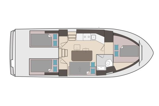 Motor Yacht Motoryacht Delphia 1080 Boot Grundriss