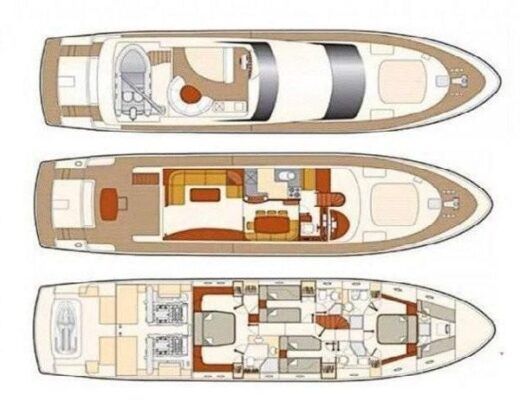 Motor Yacht Astondoa 72 GLX Plan du bateau