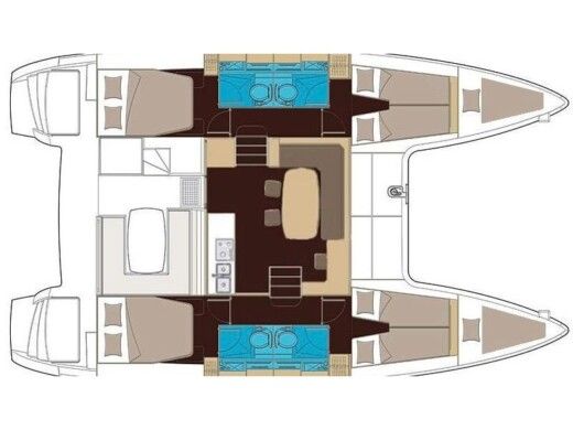 Catamaran  Lagoon 400 S2 Boat design plan