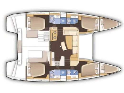 Catamaran  Lagoon 42 boat plan