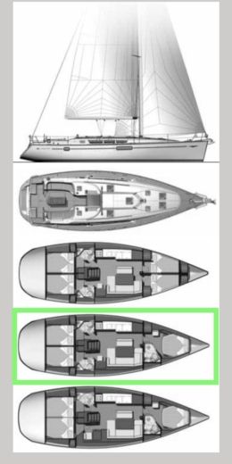Sailboat Jeanneau Sun Odyssey 44i boat plan