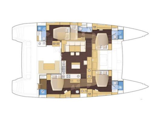 Catamaran Lagoon Lagoon 560 S2 Boat layout